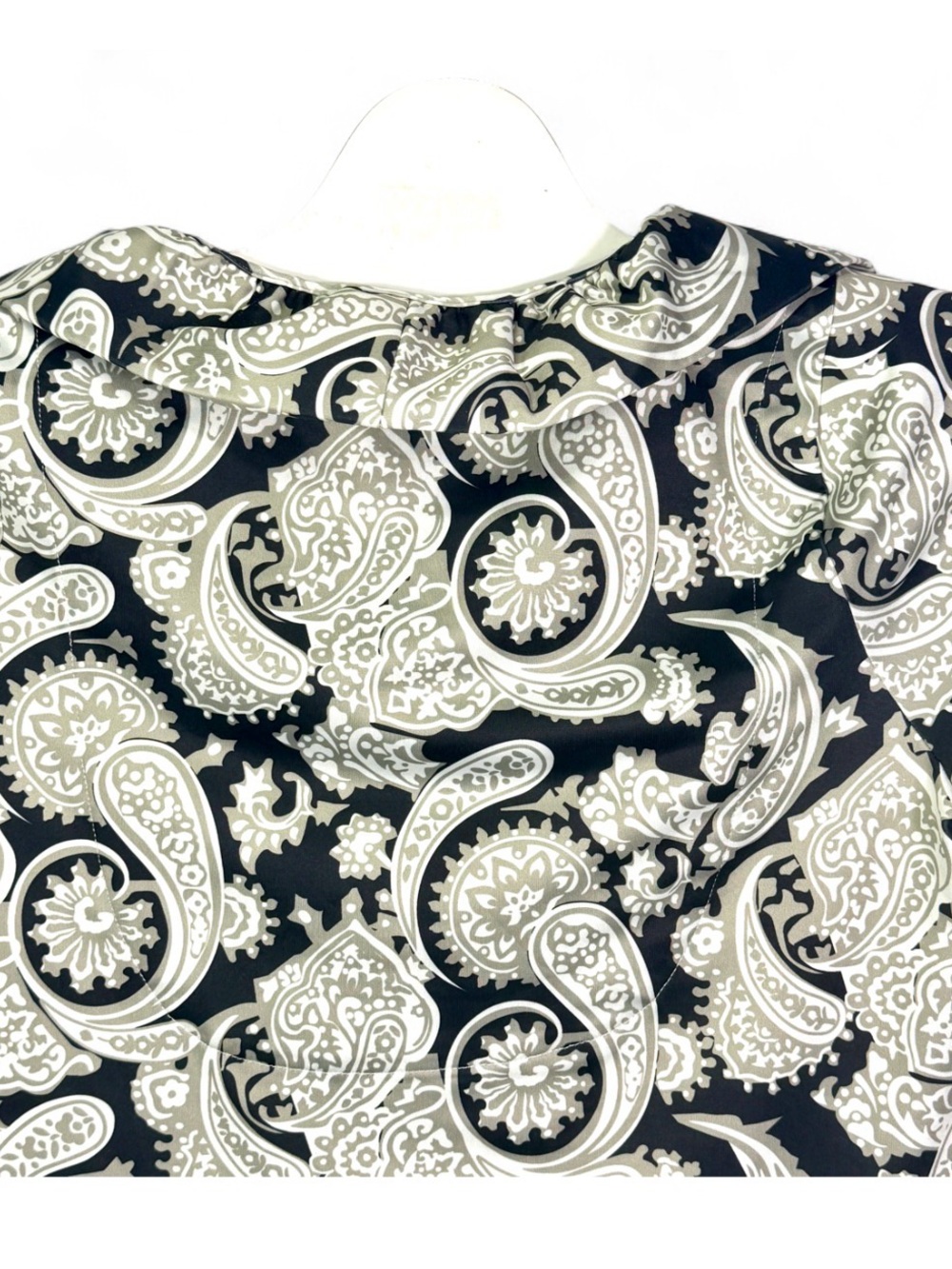 Gretchen Scott Women’s Ruffneck Jersey Plentiful Paisley Midi Dress Size Small - Picture 10 of 11